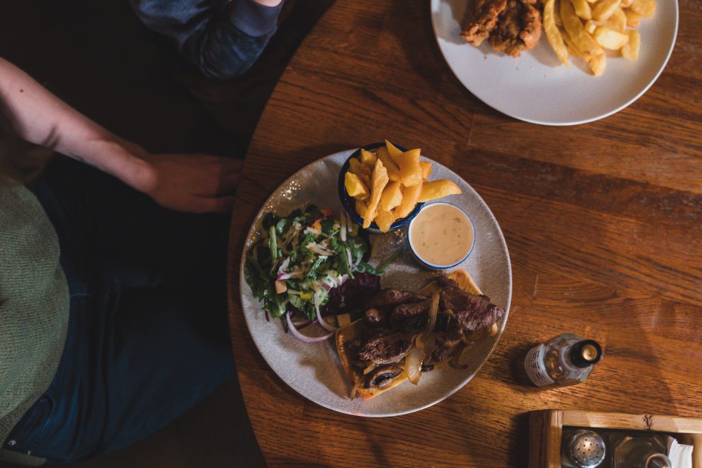 delicious steak baguette at crowes nest